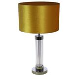Tubo, lampa stołowa, abażur musztardowy walec, wys.64cm