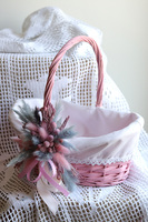 Krysia, komplet dekoracji wielkanocnych, koszyczek&palemka