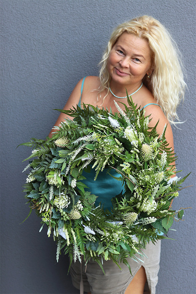 Projekt Szałas, wianek jesienny z wrzosami, śr.50cm