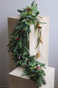 OD RĘKI Hej Koniki, girlanda świąteczna z zabawkami, dł.130cm