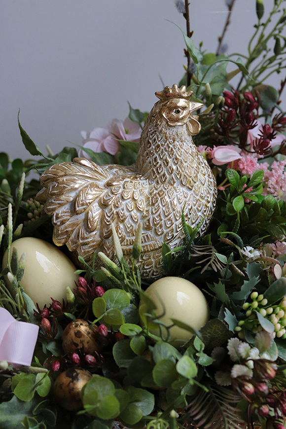 Kurka, stroik wielkanocny z kurą