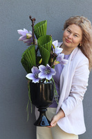 Magolia, dekoracyjny bukiet w pucharze