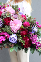 Pudressa, fioletowa wiązanka nagrobna, dł.75cm