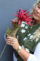 Aster Real-Touch, gałązka sztuczny kwiat gumowy