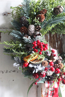 Przy Karmniku, świąteczny wianek na drzwi z ptaszkami