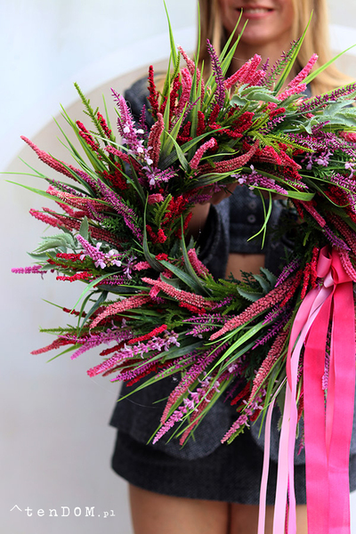  Heather Romance jesienny wianek z wrzosami