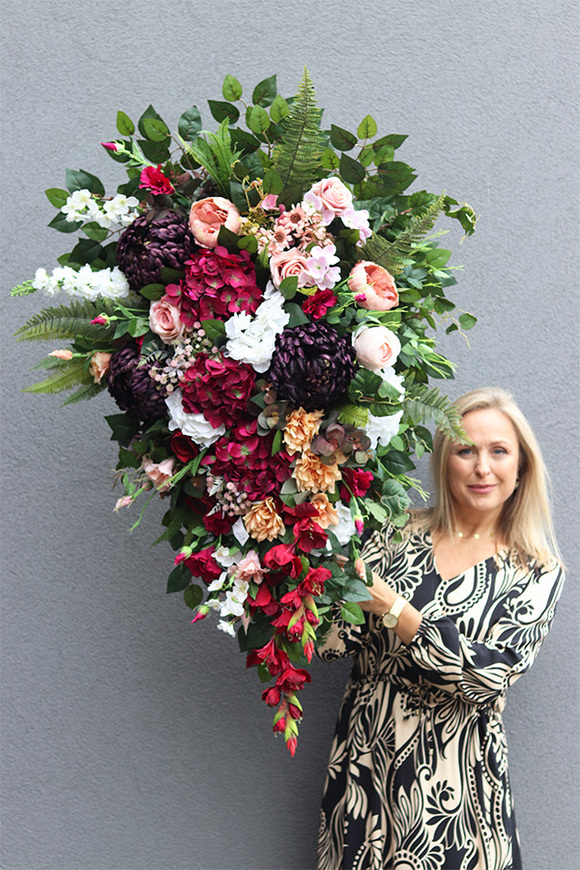 Bordo Premium, komplet dekoracji nagrobnych