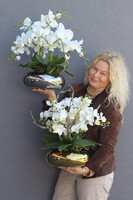 Bellana Gold, sztuczny storczyk w złotej misie