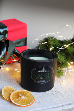 Bamboo Forest, sojowo-kokosowa świeca zapachowa w szkle, czarna, 170g