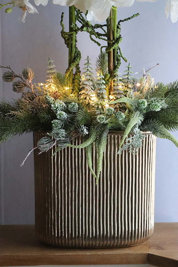 Śnieżna Kraina, elegancki storczyk zimowy LED