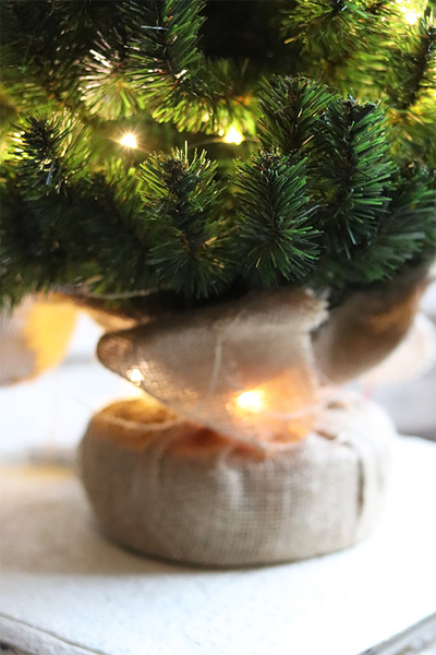 Konika LED, dekoracyjna choinka sztuczna w jucie