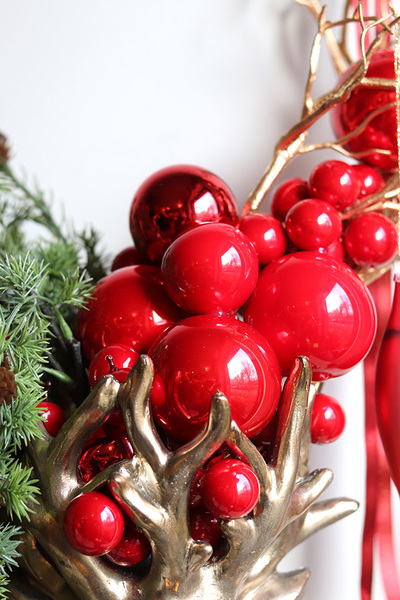 Reniferro Design, świąteczny stroik z reniferem