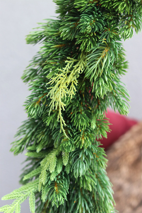 Siberia Big, wianek ozdobny / stroik dekoracyjny z sosny kaukaskiej, śr.80cm