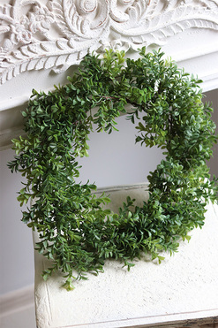 zielony wianek bukszpanowy Saute Boxwood, śr.40cm 