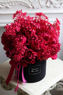 Cecina Magenta, kwiatowy flowerbox, wys.37cm, śr.30cm