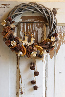 Reny Natural, świąteczny wianek z reniferami