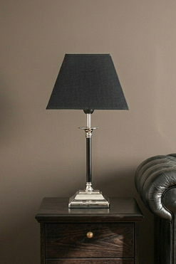 Londoner, elegancka czarna lampa stołowa, wys.48cm