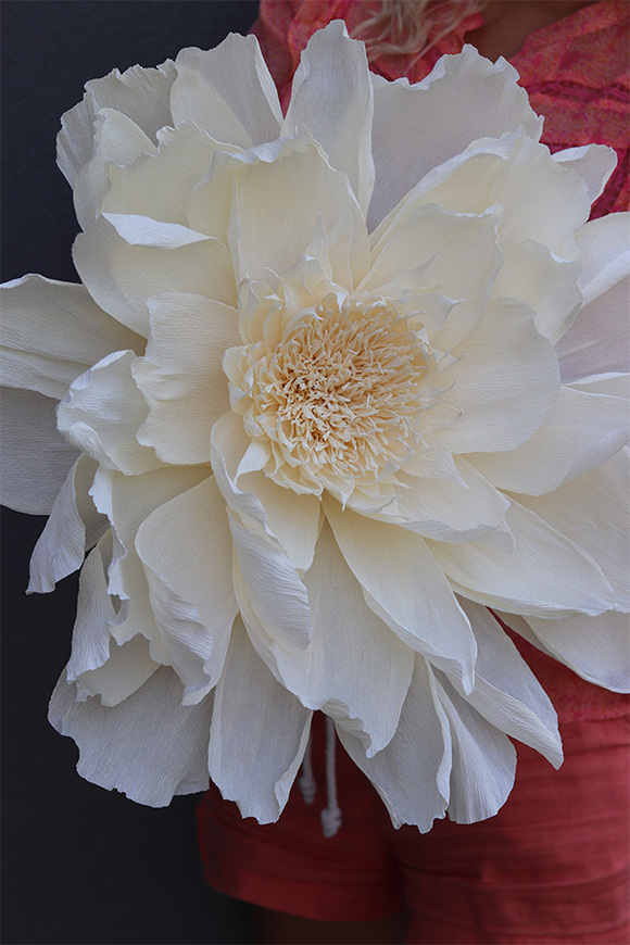 Paper Flower H, ręcznie robiony kwiat papierowy, wym.42x19cm