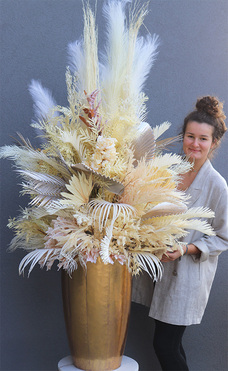 Premium Hotel, wysoka kompozycja suszem, Złota Bajka, wys.180 cm