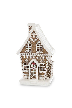 Gingerbread House I, świąteczny domek z piernika LED, wym.20.5x12x10cm