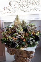 Złota Legenda Black, świąteczny stroik na brzozie