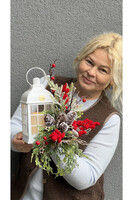 Angelo Kolumbarium Red Xmas, lampion nagrobny 