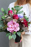 Pudressa, fioletowa wiązanka nagrobna, dł.75cm