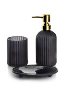 Sharlotte White szklany zestaw łazienkowy