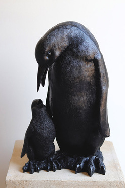 Pets Pingwin A, dekoracyjna figurka pingwin, czarny, wys.39cm 