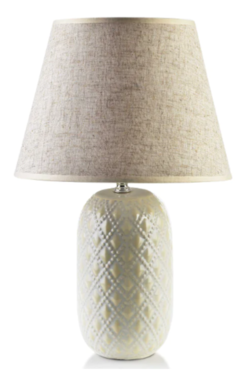 lampa stołowa z ceramiczną podstawą, Letti Beige I, wys.39cm