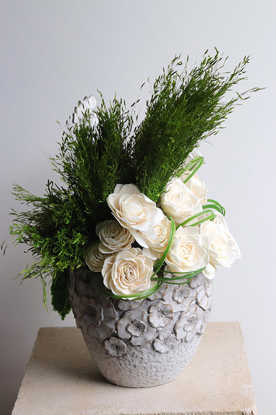 Coco Vintage, stroik wiosenny z kogutem