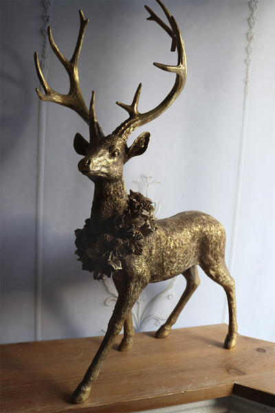 Lauric Luxury 2, świąteczna figurka renifer złoty