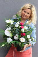 Anturium Elegance, komplet dekoracji nagrobnych