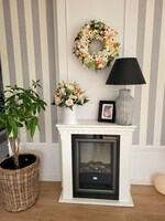 Białe Dynie New, jesienny wianek z owocami, wym.45cm