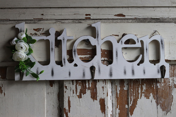 Kitchen, stylowy wieszak kuchenny, wym.15x40cm