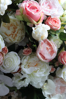 ekskluzywna kompozycja kwiatowa w szarej donicy, Maria Antonina 2, wym.80x78cm 