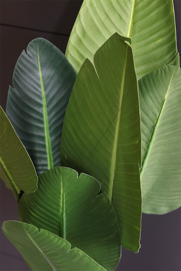 Bananowiec, sztuczne drzewko w osłonce donicy