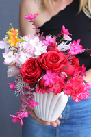 Laguel Shell Orange, dekoracja kwiatowa w muszli