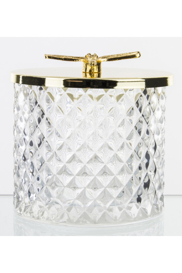 Złota Ważka A, dekoracyjny pojemnik / amfora szklana