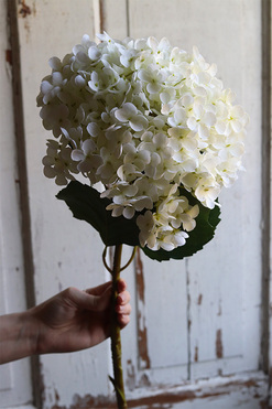 gałązka / sztuczna Hortensja Exclusive, biały, dł.75cm,1szt 