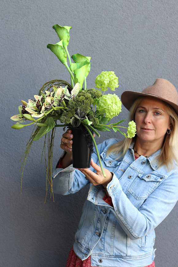 Green Place, bukiet nagrobny we wkładzie, dł.60cm