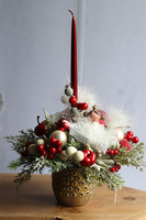 Krystana, świąteczny stroik ze świecą