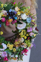 Kolorowa Łąka 2, kwiatowy wianek na drzwi