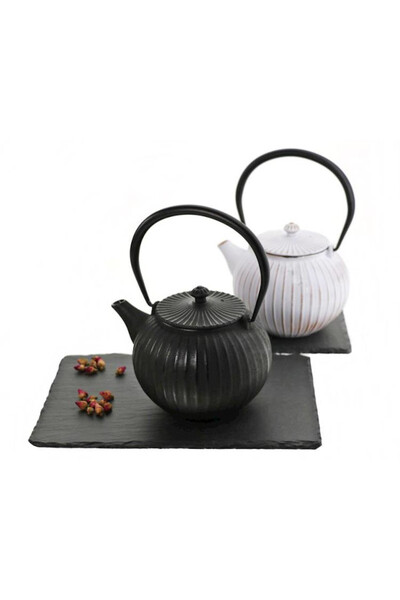Cardiff, żeliwny imbryk do herbaty, czarny