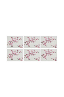 Różowe Kwiaty, podkładki korkowe, małe, 6szt