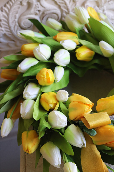 wiosenny wianek Żółto-Biały