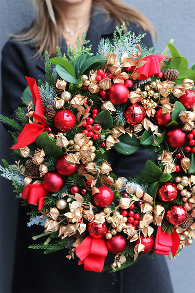 Alice in Wonderland, świąteczny wianek dekoracyjny	