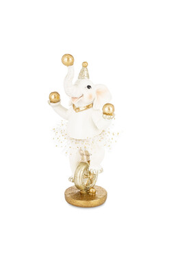 XMAS Circus B, świąteczna figurka słonik, wym.16x9x5.5cm