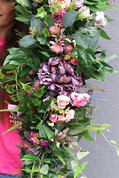 fioletowa girlanda kwiatowa, Fiolettina, dł.150cm  