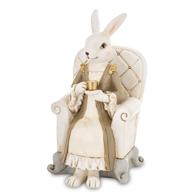 Bunny Cottage Beige, figurka wielkanocna zajączek